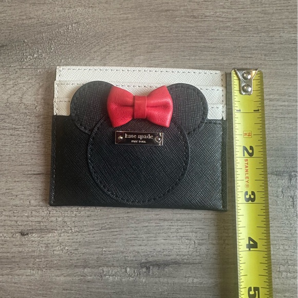 Kate Spade x Disney Minnie Mouse card holder wallet - black, red, beige - Picture 4 of 4